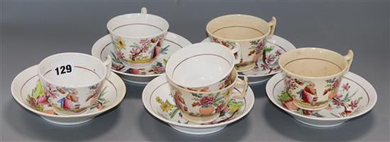 A Victorian Hilditch part teaset